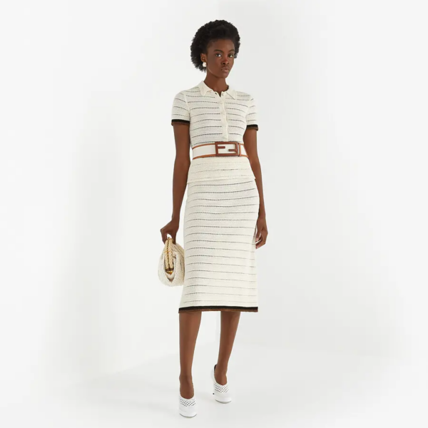 Thắt Lưng Fendi Beige Canvas Belt 8C0616AFCFF1DSP - Ảnh 2