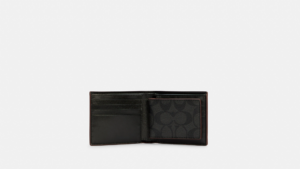 Vi Coach Wallet In Signature Canvas 'Black' 41346-N3A