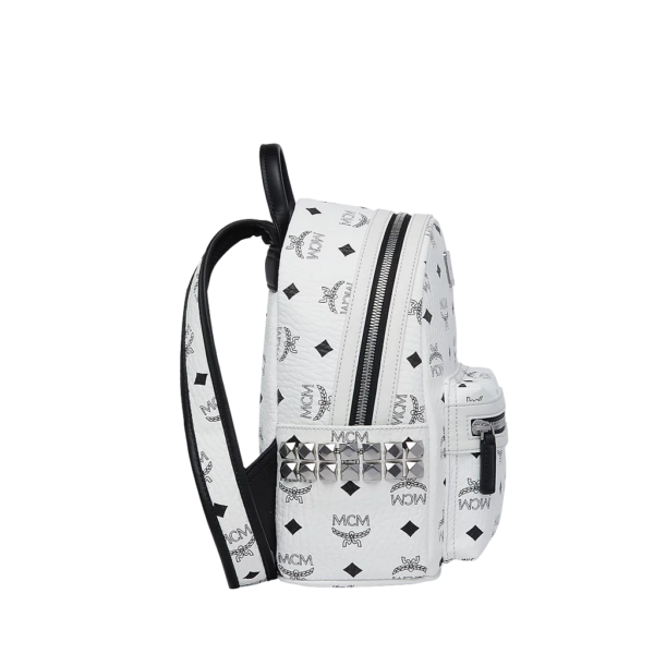 Túi MCM Stark Side Studs Backpack in Visetos MMK6SVE41WT001 - Ảnh 2