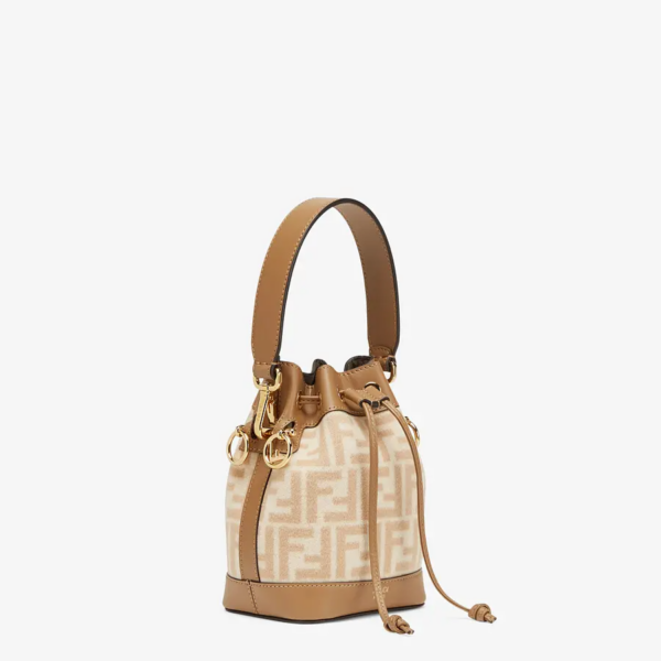 Túi Fendi Mon Tresor FF Wool Mini-Bag 'Beige' 8BS010-AHJF-F1F24 - Ảnh 2