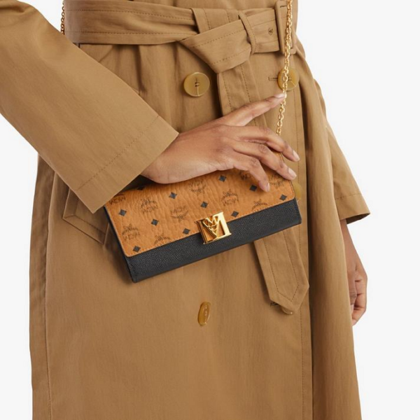 Túi MCM Mena Crossbody Wallet in Visetos Leather Block MYLAALM03BK001 - Ảnh 4