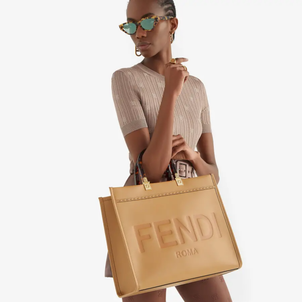 Túi Fendi Sunshine Medium Leather 'Beige' 8BH386-ABVL-F15KR - Ảnh 2