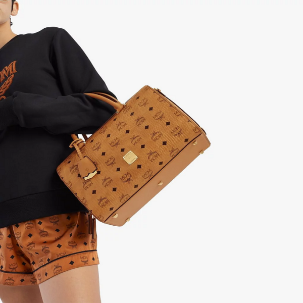 Túi MCM Essential Boston Bag Cognac MWBAASE01CO001 - Ảnh 2
