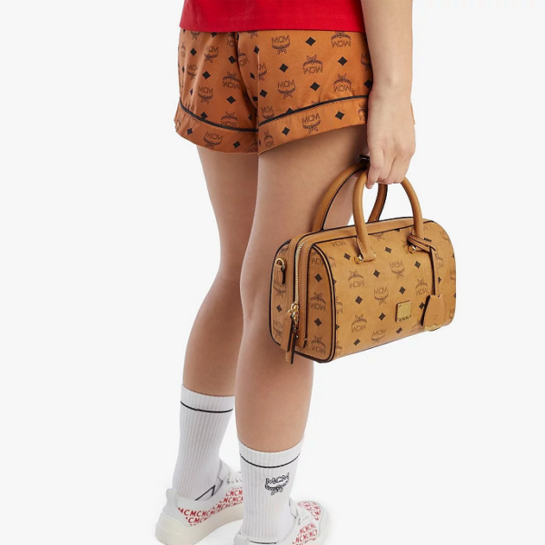 Túi MCM Essential Boston Bag in Visetos Original MWBBASE01CO001 - Ảnh 2