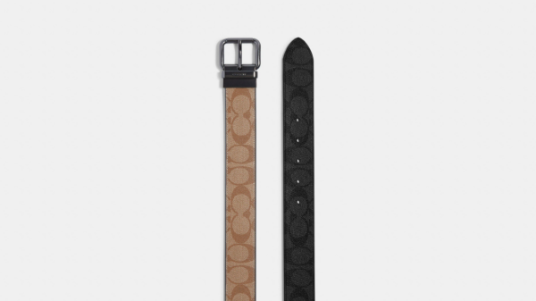That Lung Coach Roller Buckle Reversible Belt 'Tan Charcoal' 5951-QBRMO