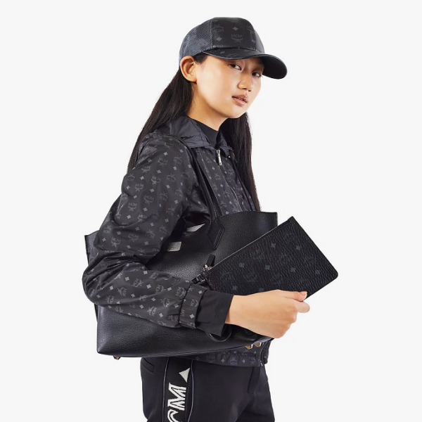 Túi MCM Yris Shopper Tani Leather Black MWPAAYS01BK001 - Ảnh 2