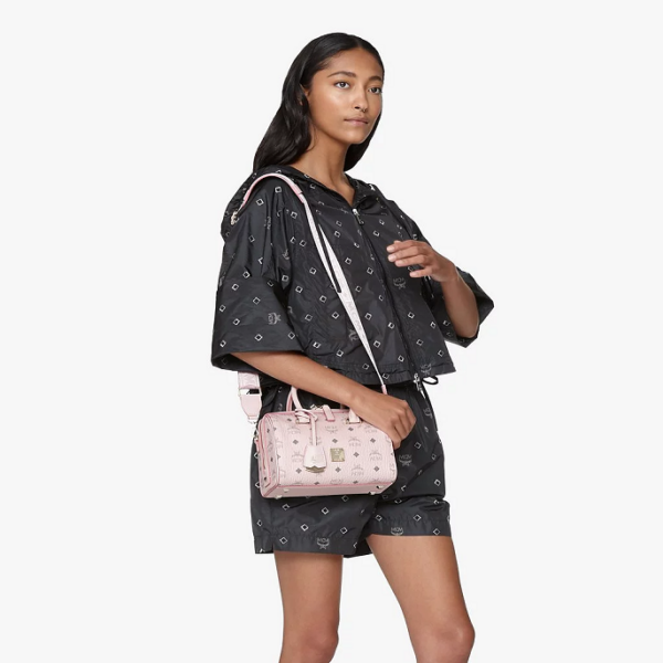 Túi MCM Essential Boston Bag Visetos 'Pink' MWB9SSE67QH001 - Ảnh 2