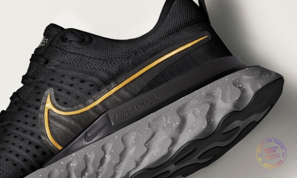Giày Nike React Infinity Run Flyknit 2 'Black Metallic Gold' CT2357-009 - Ảnh 4