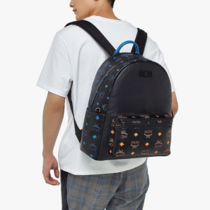 Alternative view of Túi MCM Stark Backpack in Color Splash Logo Leather MMKBASX04BK001