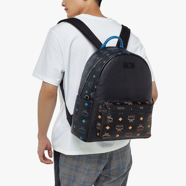 Túi MCM Stark Backpack in Color Splash Logo Leather MMKBASX04BK001 - Ảnh 2
