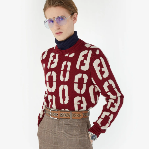 Thắt Lưng Fendi Brown Fabric Belt 7C0400A8V3F18AT - Ảnh 2