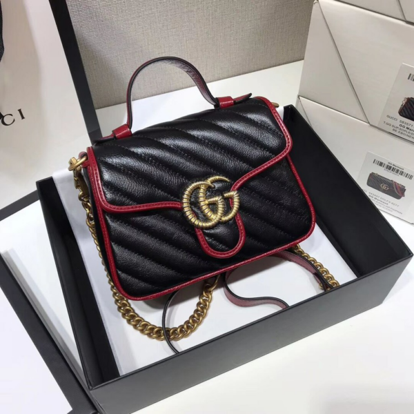 Túi Gucci GG Marmont In 'Black' Diagonal 583571-0OLFX-8277 - Ảnh 3