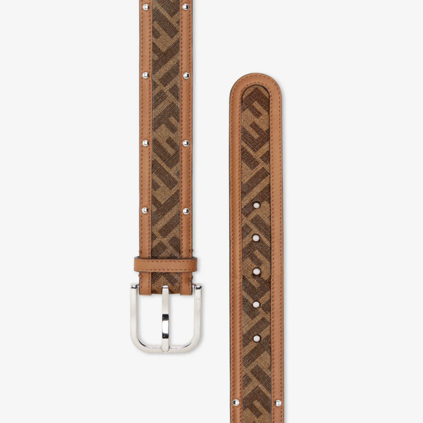 Thắt Lưng Fendi Brown Fabric Belt 7C0400A8V3F18AT - Ảnh 3