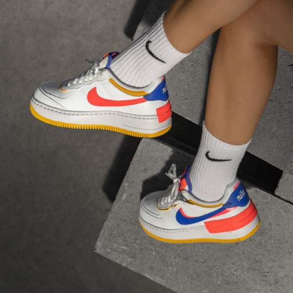 Giày Nike Wmns Air Force 1 Shadow 'White Crimson Blue' CI0919-105 - Ảnh 4