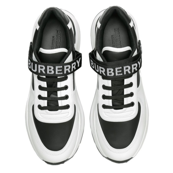 Giày Burberry Nylon and Logo Detail Black White 8009801 - Ảnh 5