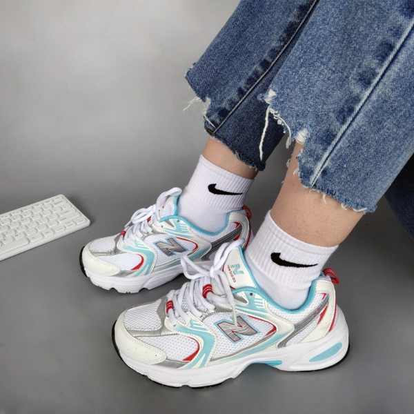 Giày New Balance 530 White Turquoise MR530CC1 - Ảnh 4