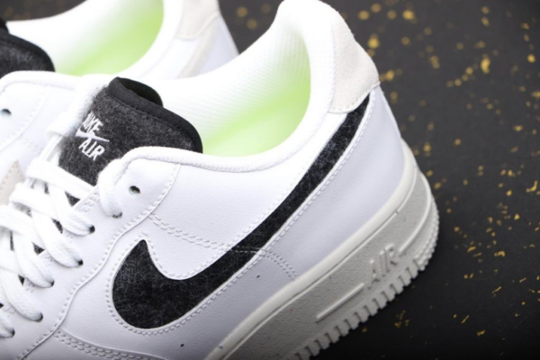 Giày Nike Air Force 1 07 SE Recycled Wool Pack White Black DA6682-100 - Ảnh 11