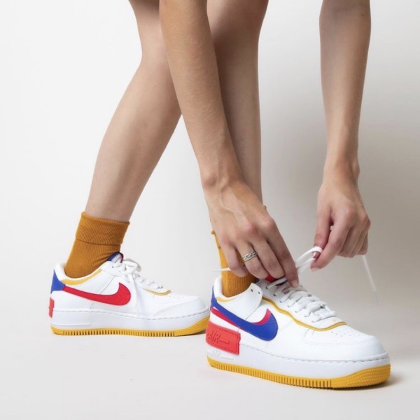Giày Nike Wmns Air Force 1 Shadow 'White Crimson Blue' CI0919-105 - Ảnh 2