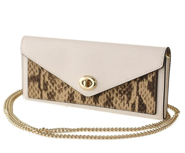 Túi Coach Slim Envelope Wallet With Chain Snakeskin C1911-IMCAH - Ảnh 5