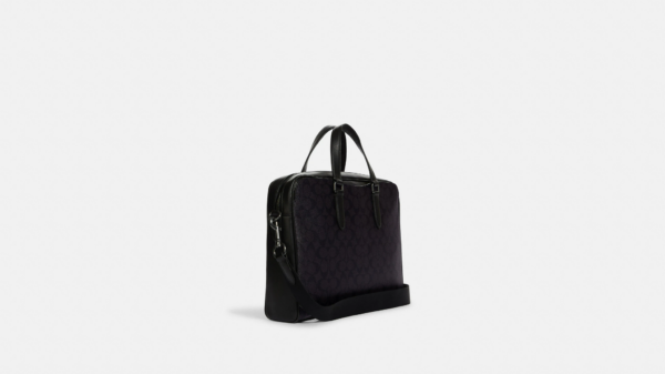 Tui Coach Graham Structured Brief Signature Canvas 'Black' C8175-QBN3A