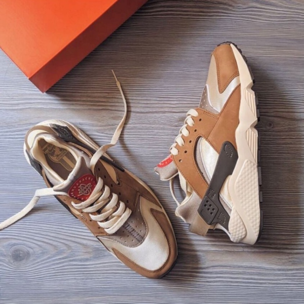 Giày Nike Stussy x Air Huarache LE 'Desert Oak' 2021 DD1381-200 - Ảnh 5