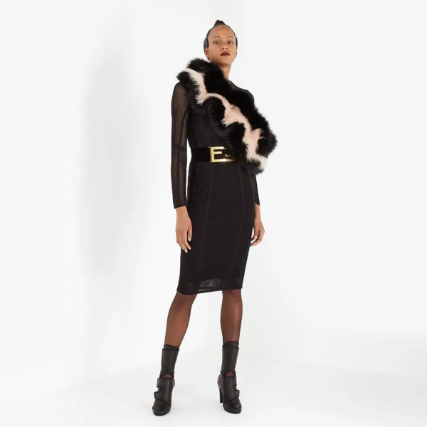 Thắt Lưng Fendi FF Ruched Belt 8C0621ADLM-F155L - Ảnh 2