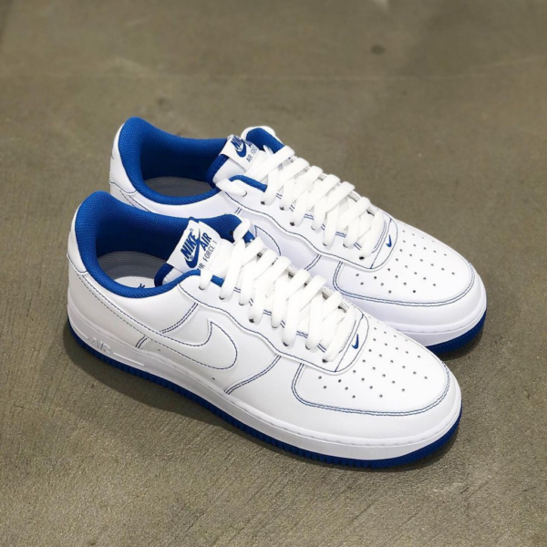 Giày Nike Air Force 1 '07 'Contrast Stitch White Game Royal' CV1724-101 - Ảnh 2