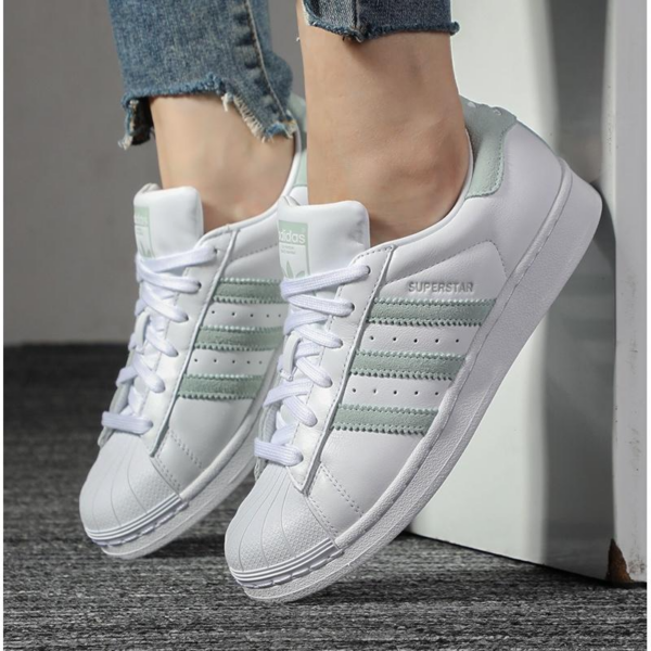 Giày Adidas Wmns Superstar 'White Vapour Green' EE7401 - Ảnh 2