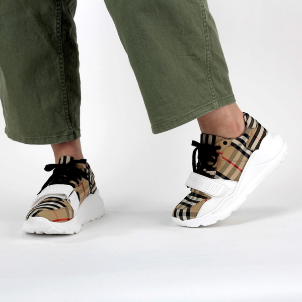 Giày Burberry Wmns Vintage Check Cotton 'Archive Beige' 80202811 - Ảnh 3