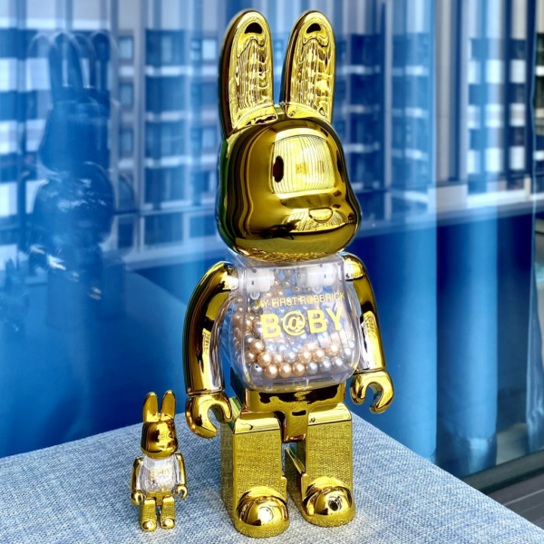 Mô Hình Bearbrick My First Rabbrick Baby Gold - Ảnh 2