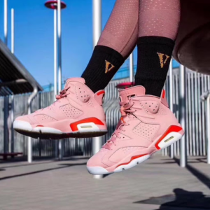 Alternative view of Giày Nike Aleali May x Wmns Air Jordan 6 Retro 'Millennial Pink' CI0550-600