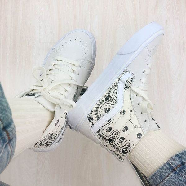 Giày Vans Sk8-Hi Bandana White VN0A32QG42S - Ảnh 5