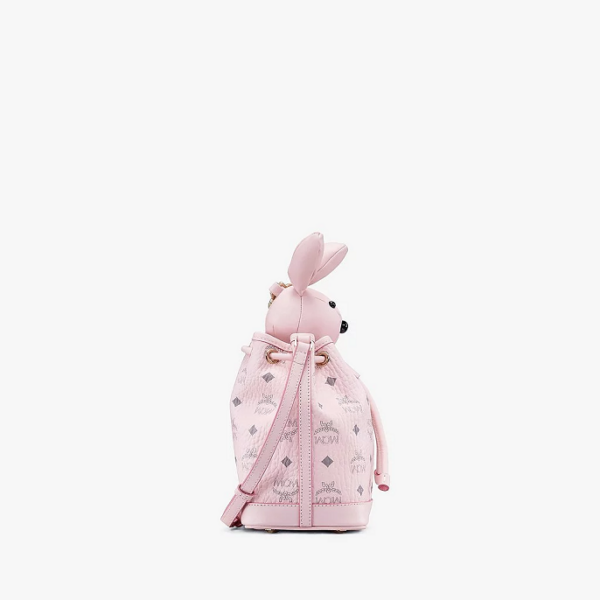 Túi MCM Zoo Rabbit Drawstring Bag Pink MWDAAXL03QH001 - Ảnh 3