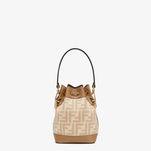 Túi Fendi Mon Tresor FF Wool Mini-Bag 'Beige' 8BS010-AHJF-F1F24 - Ảnh 3