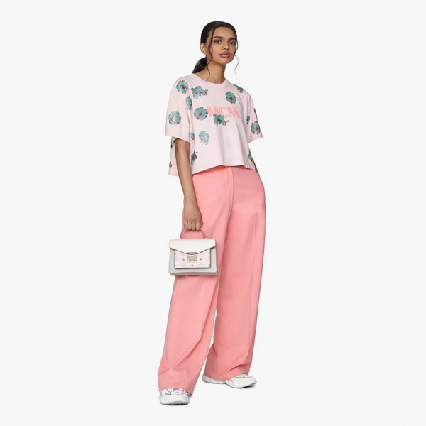 Túi MCM Patricia Satchel Visetos Pink MWE9SPA26IH001 - Ảnh 3