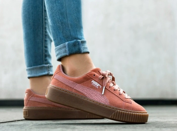 Giày Puma Suede Platform Animal Womens 'Cameo Brown' 365109-02 - Ảnh 4