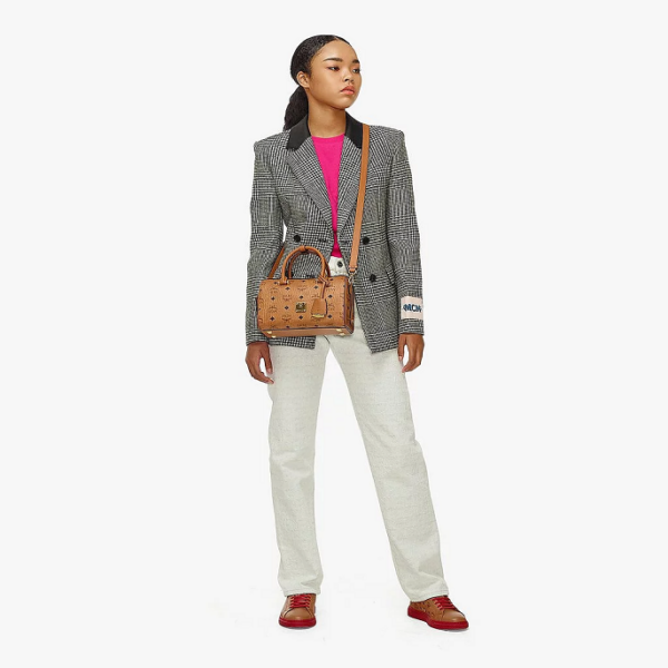 Túi MCM Essential Boston Bag in Visetos Original MWBBASE01CO001 - Ảnh 3