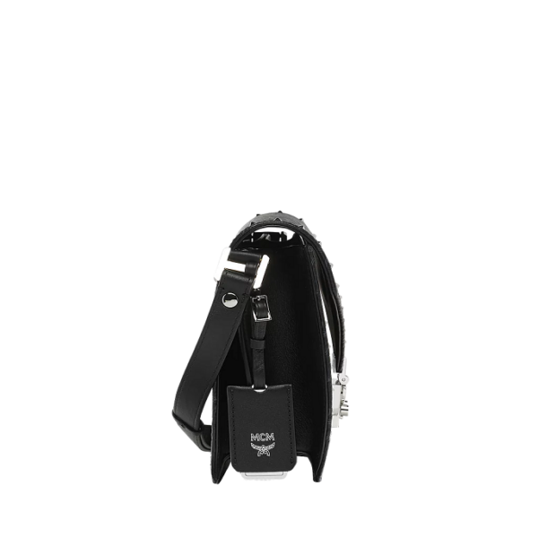 Túi MCM Patricia Shoulder Bag in Studded Outline Visetos MWS8APA24BK001 - Ảnh 3
