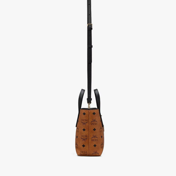 Túi MCM Anya Shopper Visetos Cognac Black MWP9AVI78CO001 - Ảnh 3