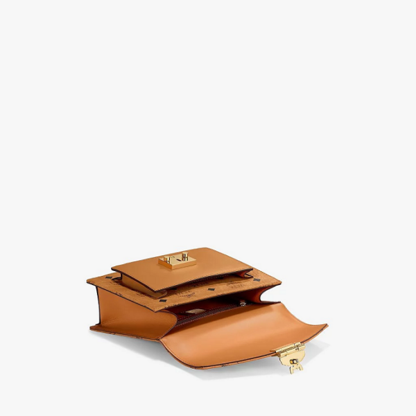 Túi MCM Patricia Satchel Visetos Cognac MWE8APA69CO001 - Ảnh 5