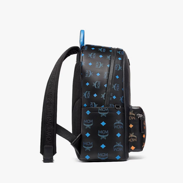 Túi MCM Stark Backpack in Color Splash Logo Leather MMKBASX04BK001 - Ảnh 3