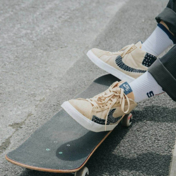 Giày Nike Blazer Mid SB 'Sashiko Pack Sesame' CT0715-200 - Ảnh 4