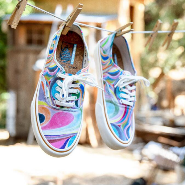 Giày Vans X Chris Johanson Authentic SF 'Swirl Antique White' VN0A3MU642D - Ảnh 3