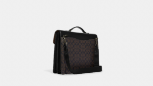 Tui Coach Graham Flap Brief In Signature Canvas 'Mahogany' C9827-QBAE4