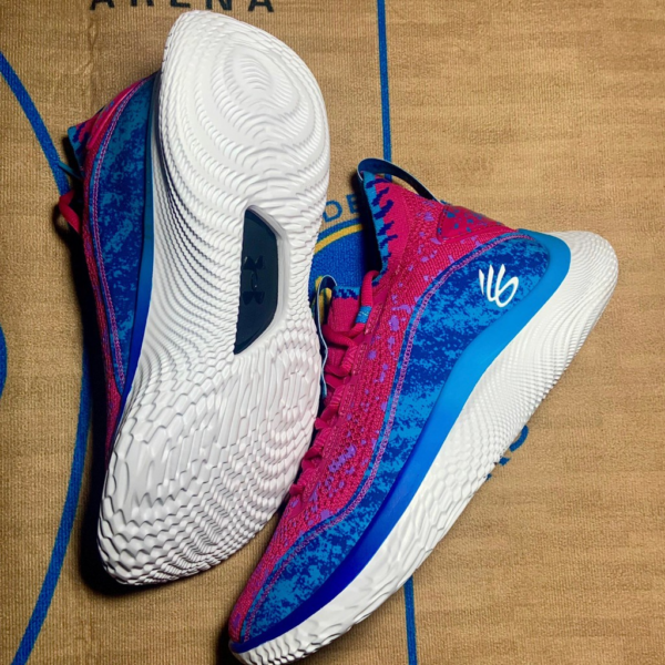 Giày Under Armour Curry Flow 8 GS Blue Pink 3024695-603 - Ảnh 5