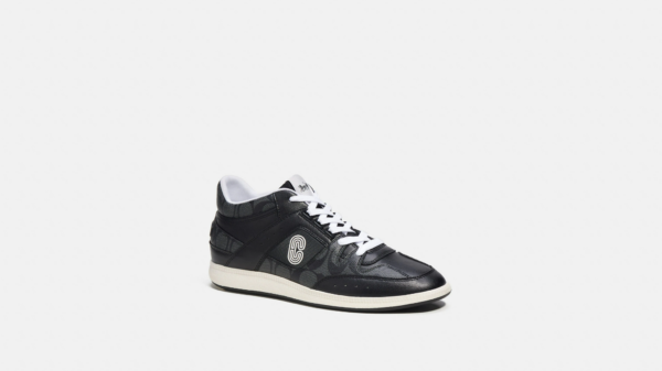 Giay Coach Mid Top Sneaker In Signature Canvas 'Black' CI083-BLK