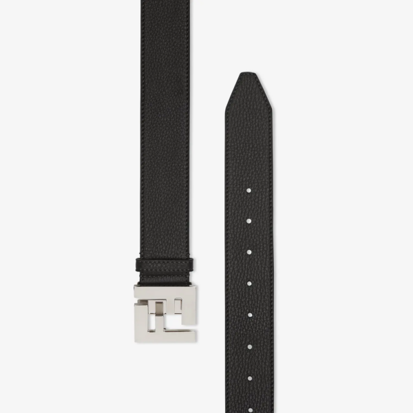 Thắt Lưng Fendi Black Romano Leather Belt 7C0403SFRF0GXN - Ảnh 3