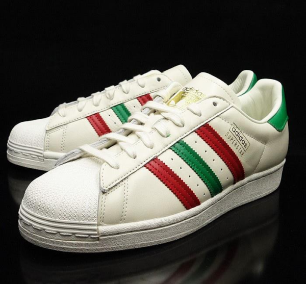 Giày Adidas Superstar 'Off White Scarlet Green' FZ5435 - Ảnh 4
