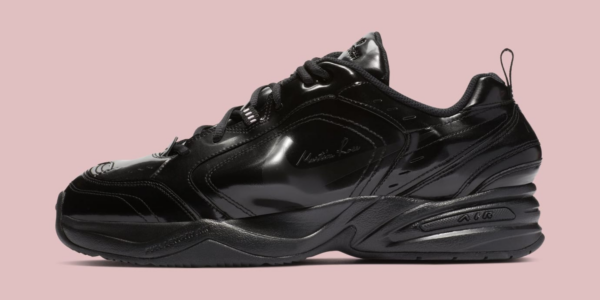 Giày Nike Martine Rose x Air Monarch IV 'Triple Black' AT3147-001 - Ảnh 3