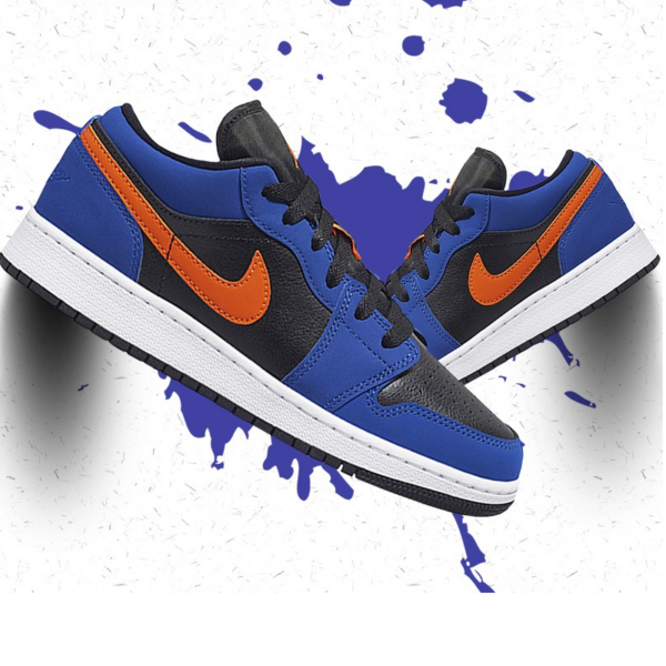 Giày Nike Air Jordan 1 Low GS 'Rush Blue' 553560-480 - Ảnh 3